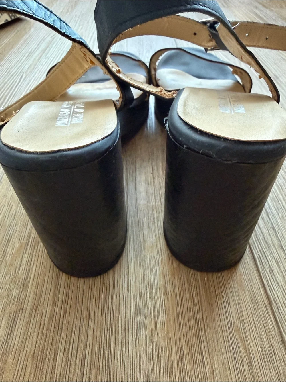 American Apparel Black Wooden Sandals